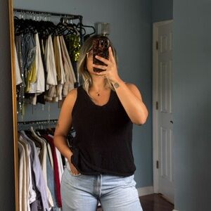 Knit Black Sleeveless Top